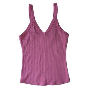 Full Tilt Tank Top Medium Ribbed Pink Women's‎